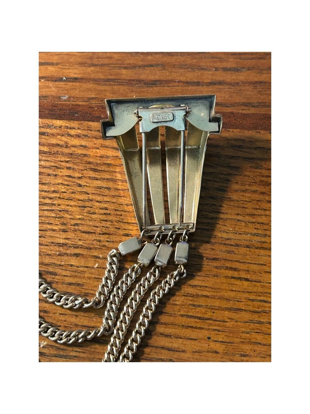 Monet Monet Gold Tone Chatelaine Duet Fur Clip - Picture 6 of 7